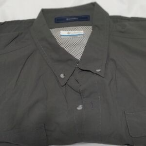 Columbia Gray PFG Bahama II Fishing Button-Up Shirt